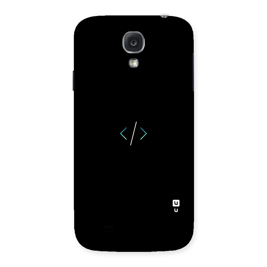Minimal Dark Coding Back Case for Samsung Galaxy S4