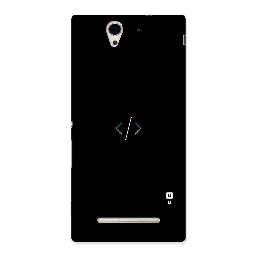 Minimal Dark Coding Back Case for Sony Xperia C3