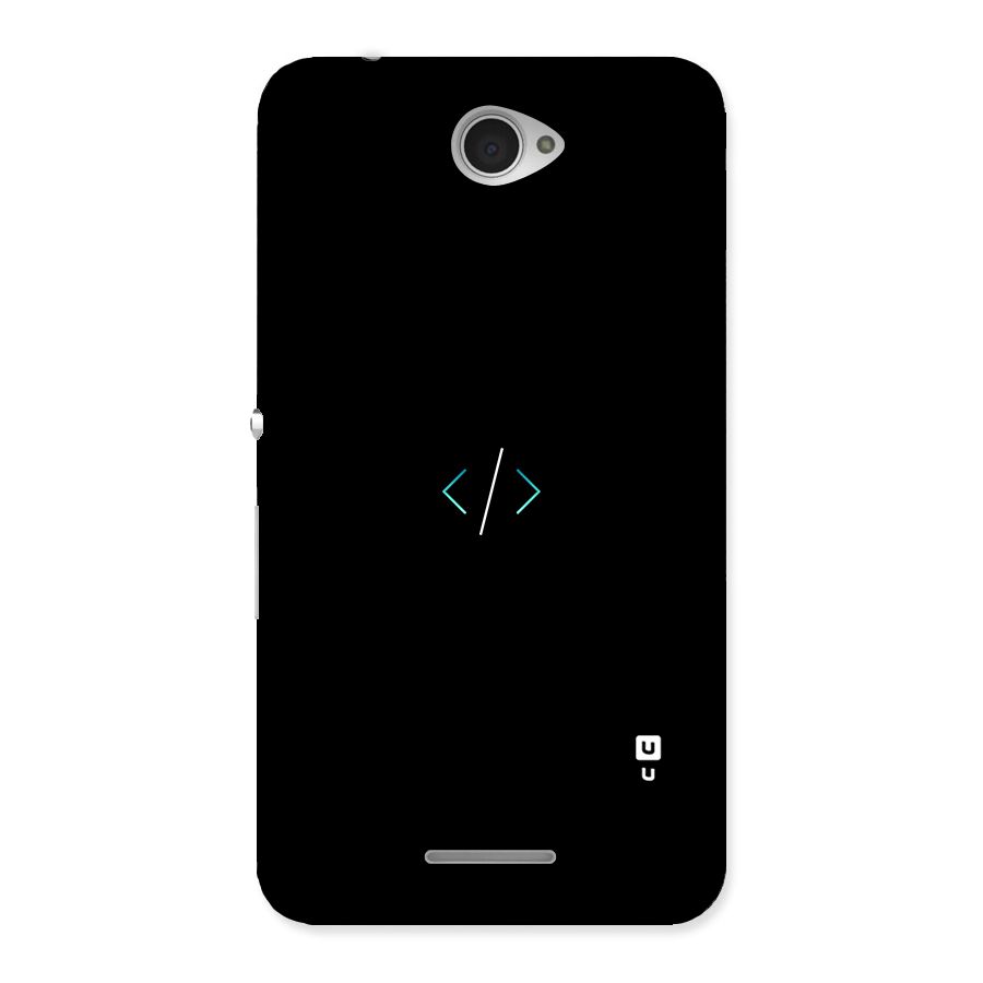 Minimal Dark Coding Back Case for Sony Xperia E4