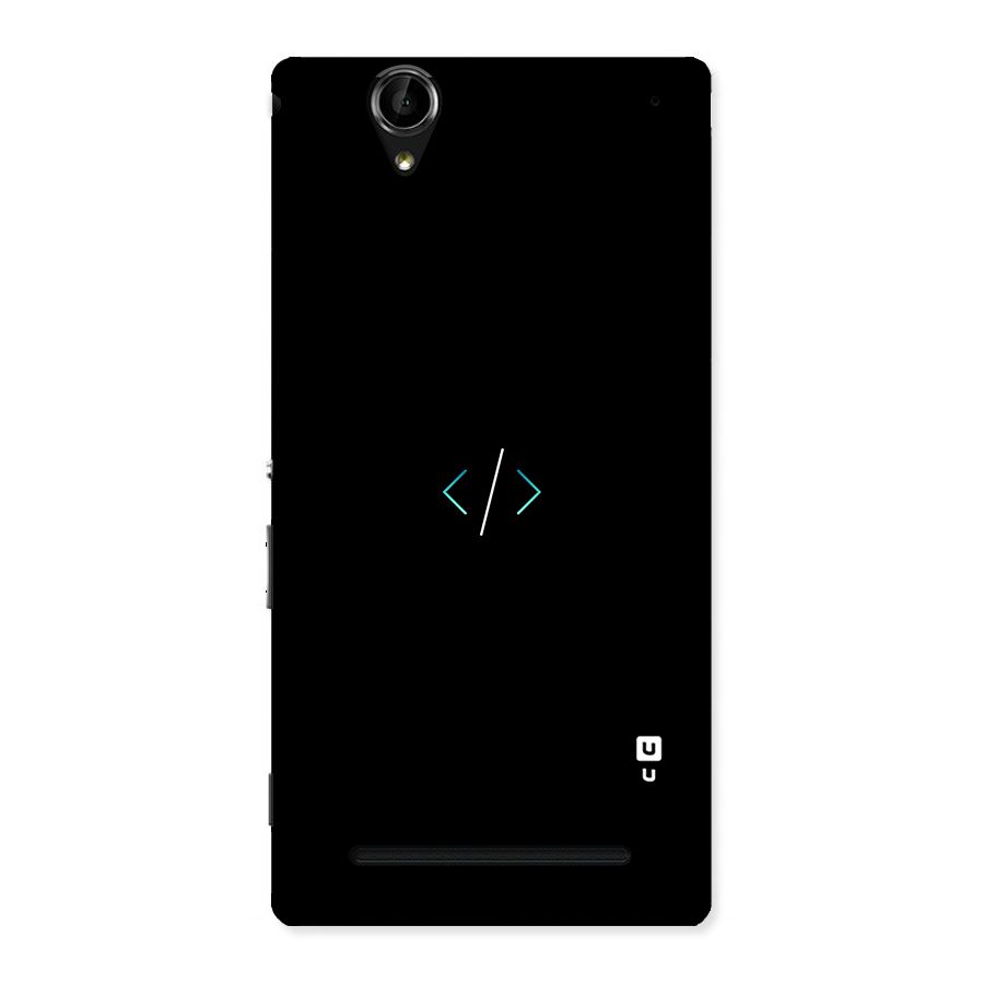 Minimal Dark Coding Back Case for Sony Xperia T2