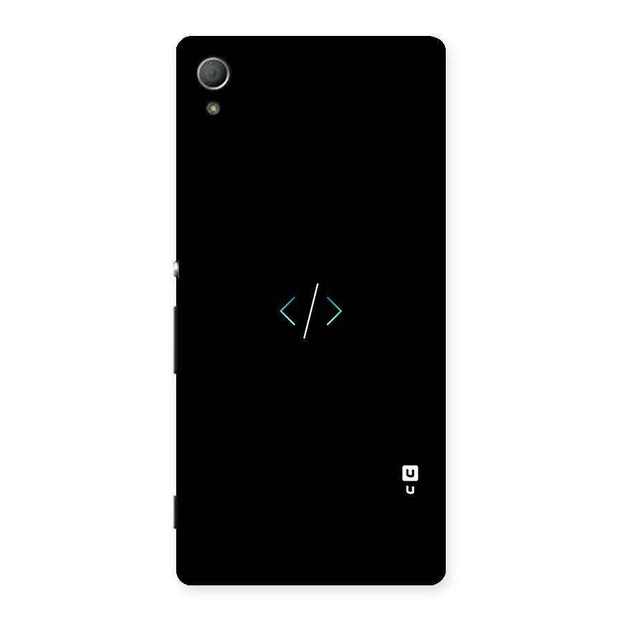 Minimal Dark Coding Back Case for Xperia Z3 Plus