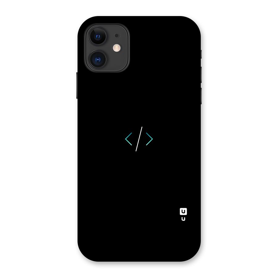 Minimal Dark Coding Back Case for iPhone 11