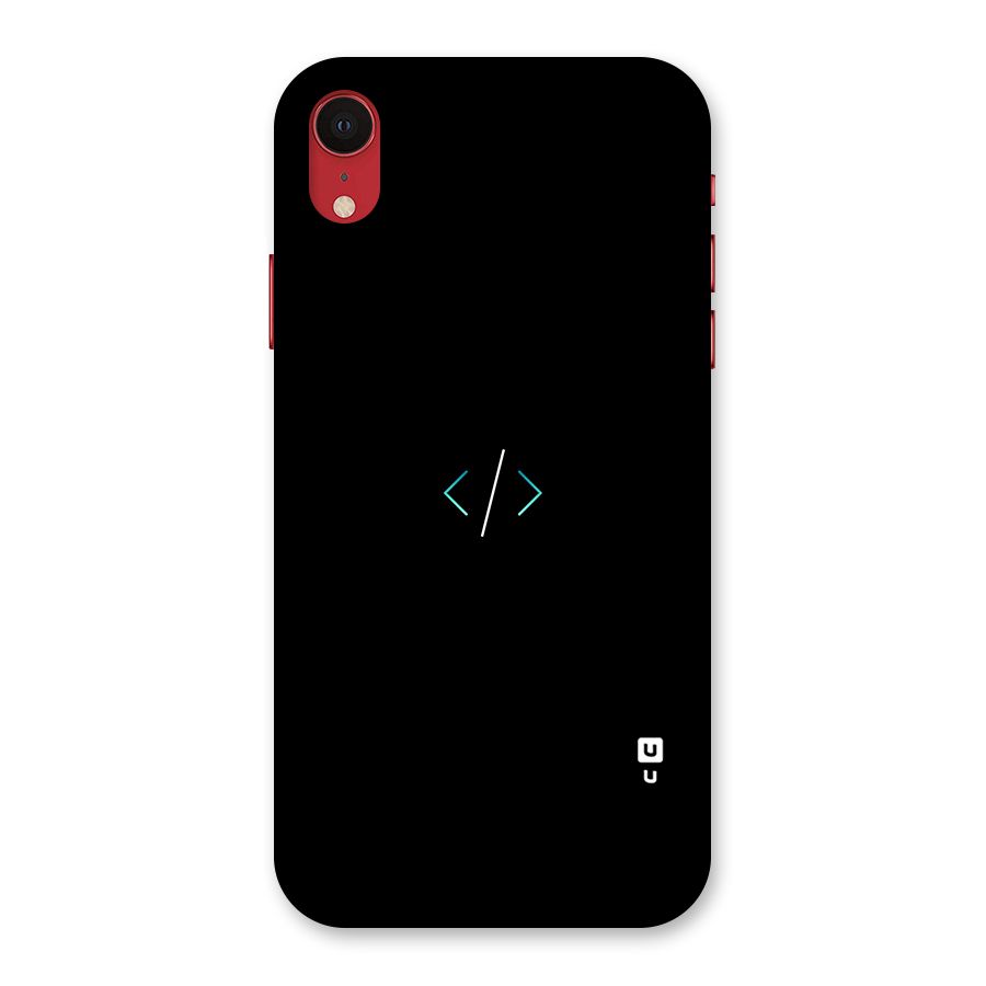 Minimal Dark Coding Back Case for iPhone XR