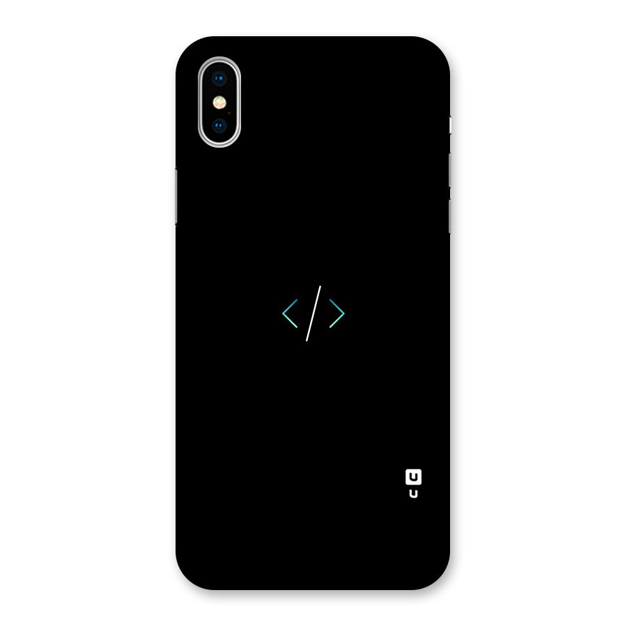 Minimal Dark Coding Back Case for iPhone XS