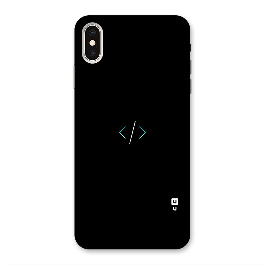 Minimal Dark Coding Back Case for iPhone XS Max