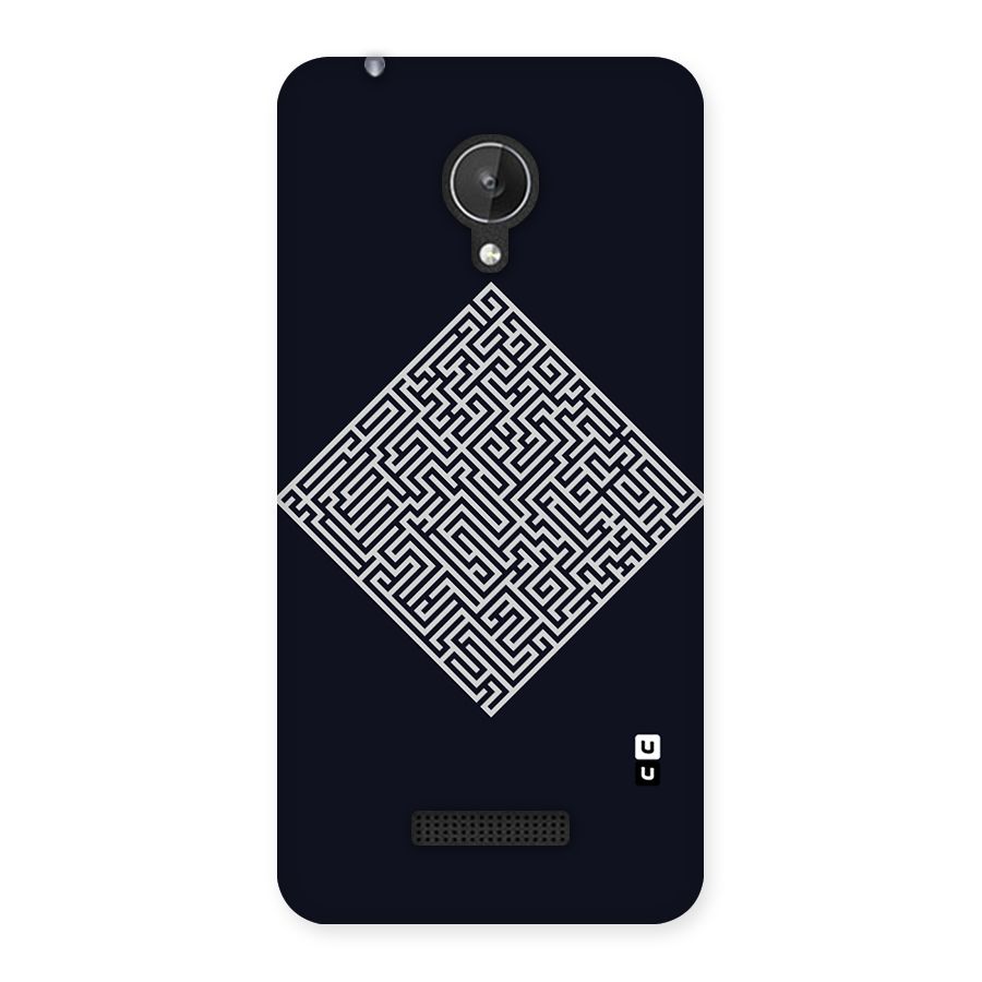 Minimal Maze Pattern Back Case for Micromax Canvas Spark Q380