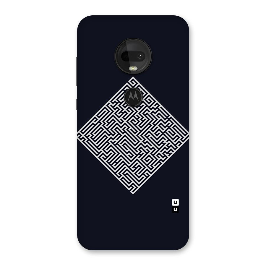 Minimal Maze Pattern Back Case for Moto G7