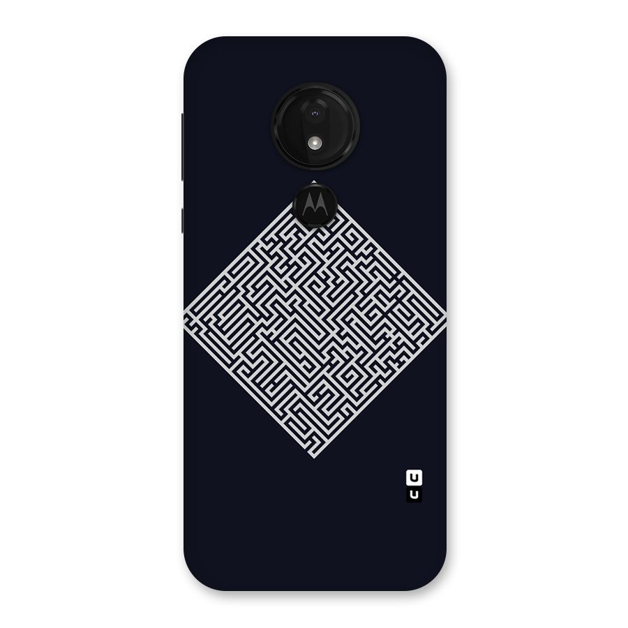 Minimal Maze Pattern Back Case for Moto G7 Power