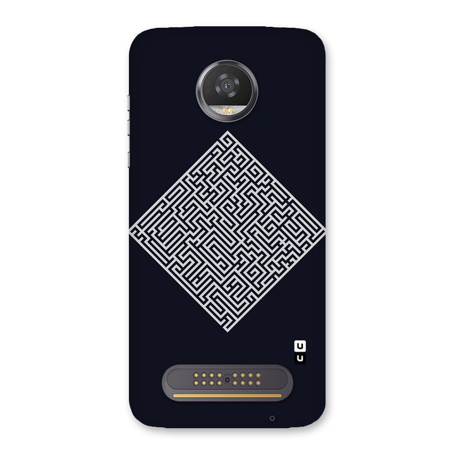Minimal Maze Pattern Back Case for Moto Z2 Play