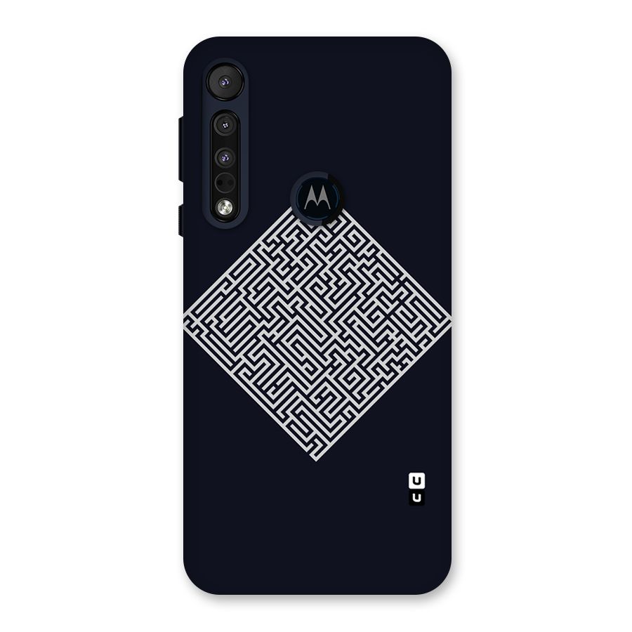 Minimal Maze Pattern Back Case for Motorola One Macro