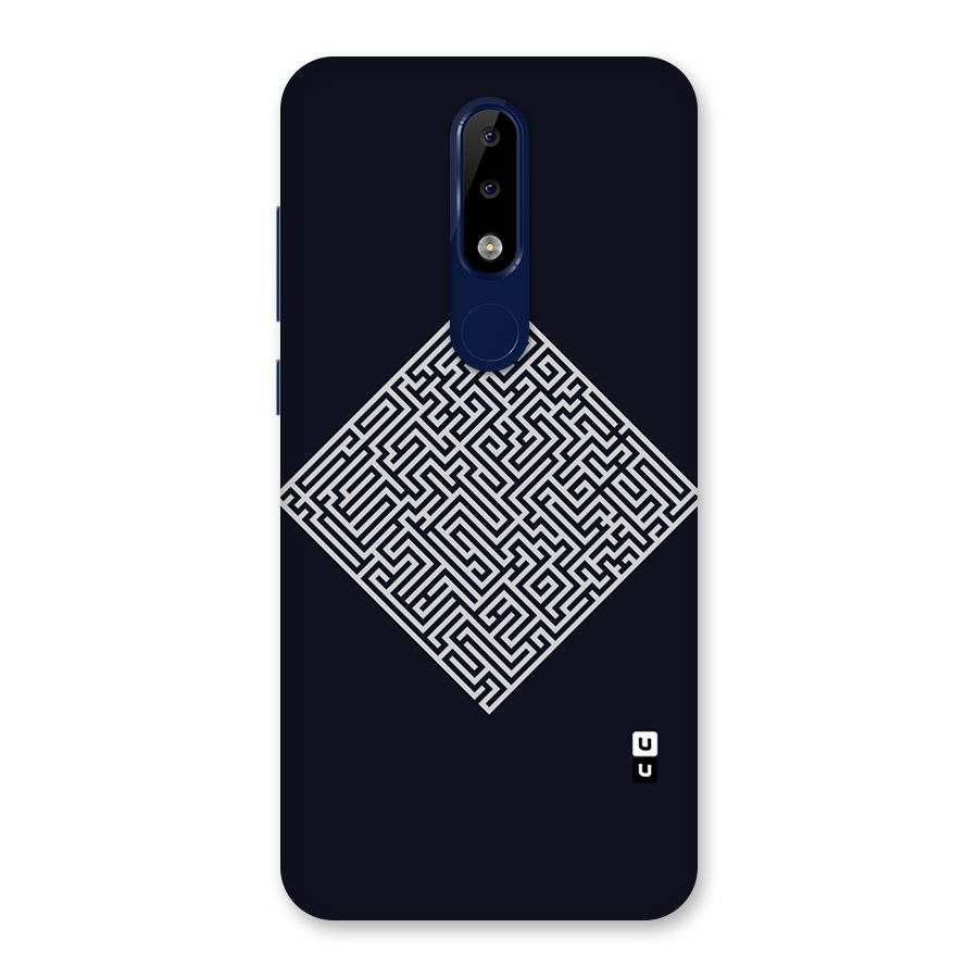 Minimal Maze Pattern Back Case for Nokia 5.1 Plus