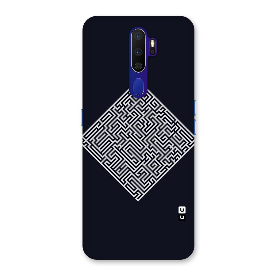 Minimal Maze Pattern Back Case for Oppo A9 (2020)