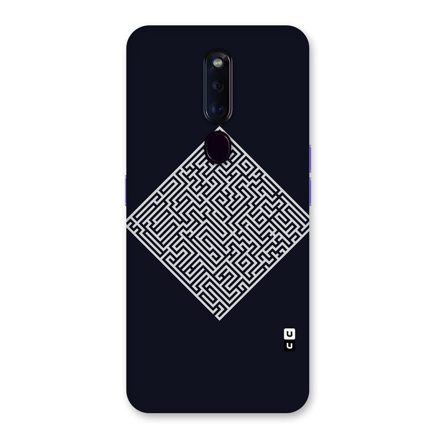 Minimal Maze Pattern Back Case for Oppo F11 Pro