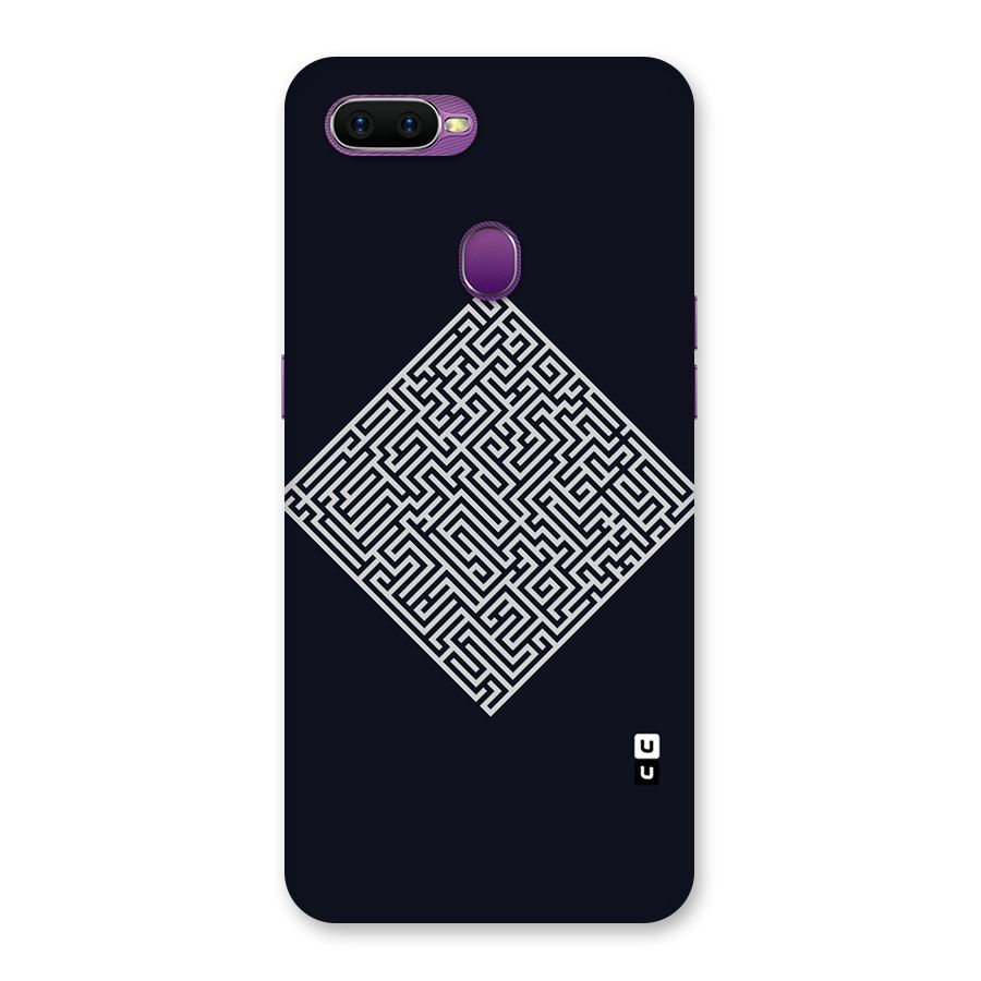 Minimal Maze Pattern Back Case for Oppo F9