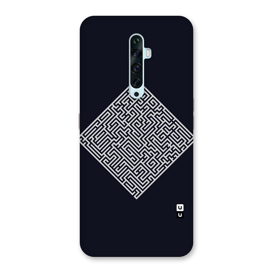 Minimal Maze Pattern Back Case for Oppo Reno2 F