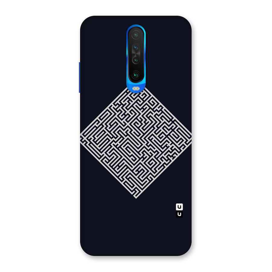 Minimal Maze Pattern Back Case for Poco X2