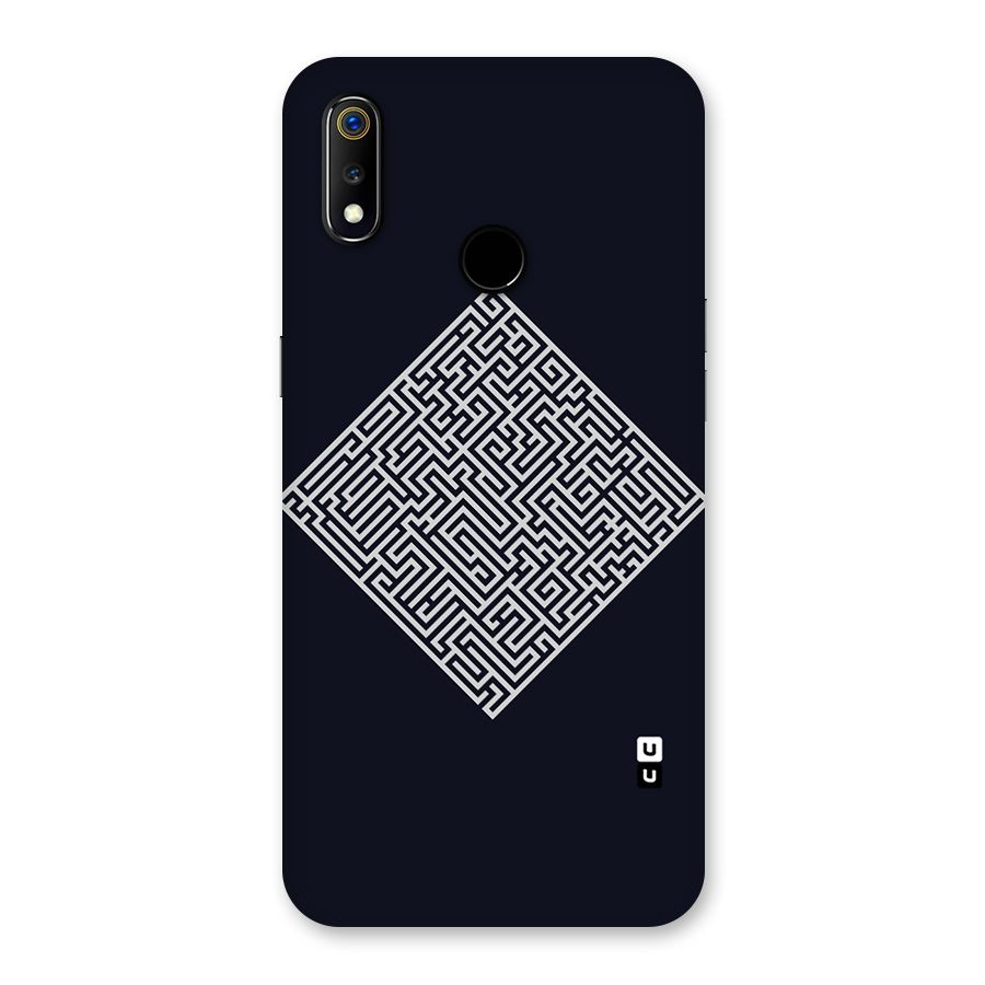 Minimal Maze Pattern Back Case for Realme 3