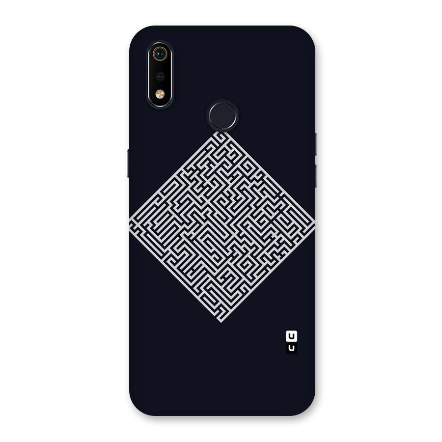 Minimal Maze Pattern Back Case for Realme 3i