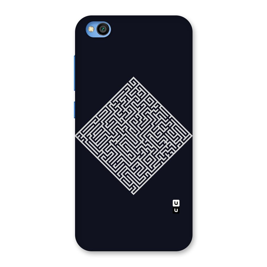 Minimal Maze Pattern Back Case for Redmi Go