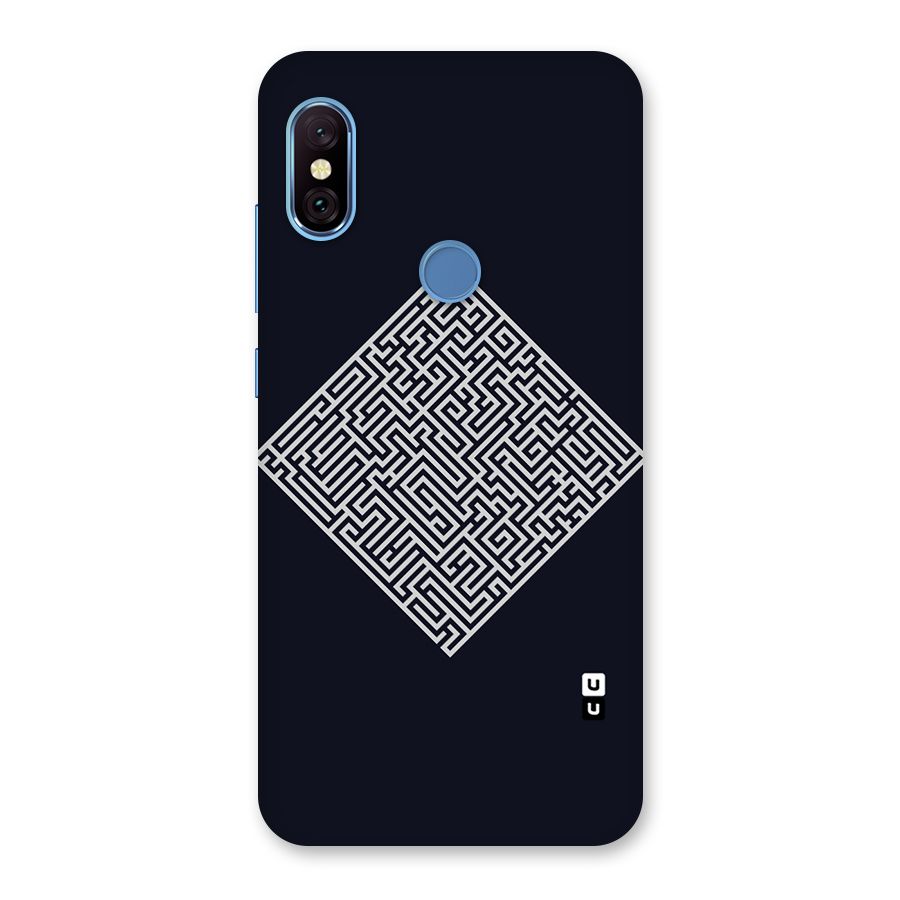Minimal Maze Pattern Back Case for Redmi Note 6 Pro