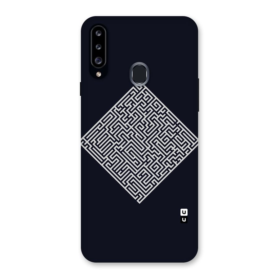 Minimal Maze Pattern Back Case for Samsung Galaxy A20s