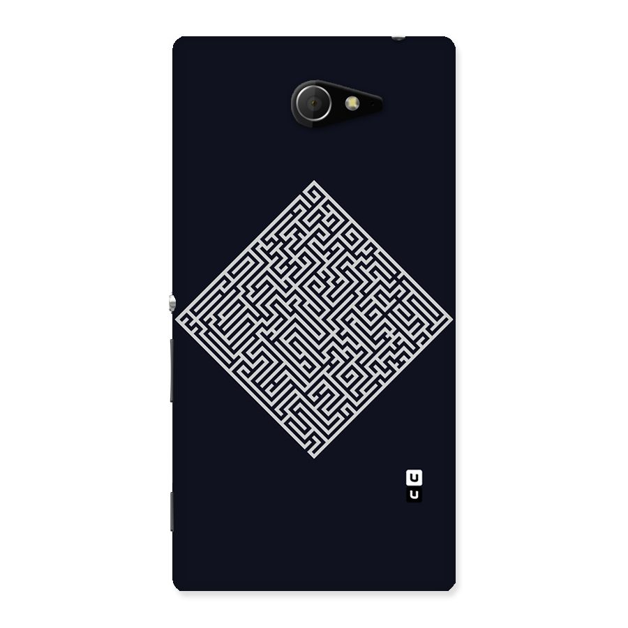 Minimal Maze Pattern Back Case for Sony Xperia M2