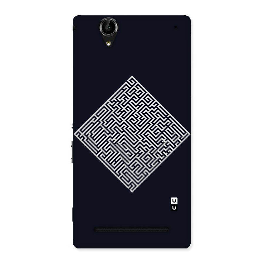 Minimal Maze Pattern Back Case for Sony Xperia T2