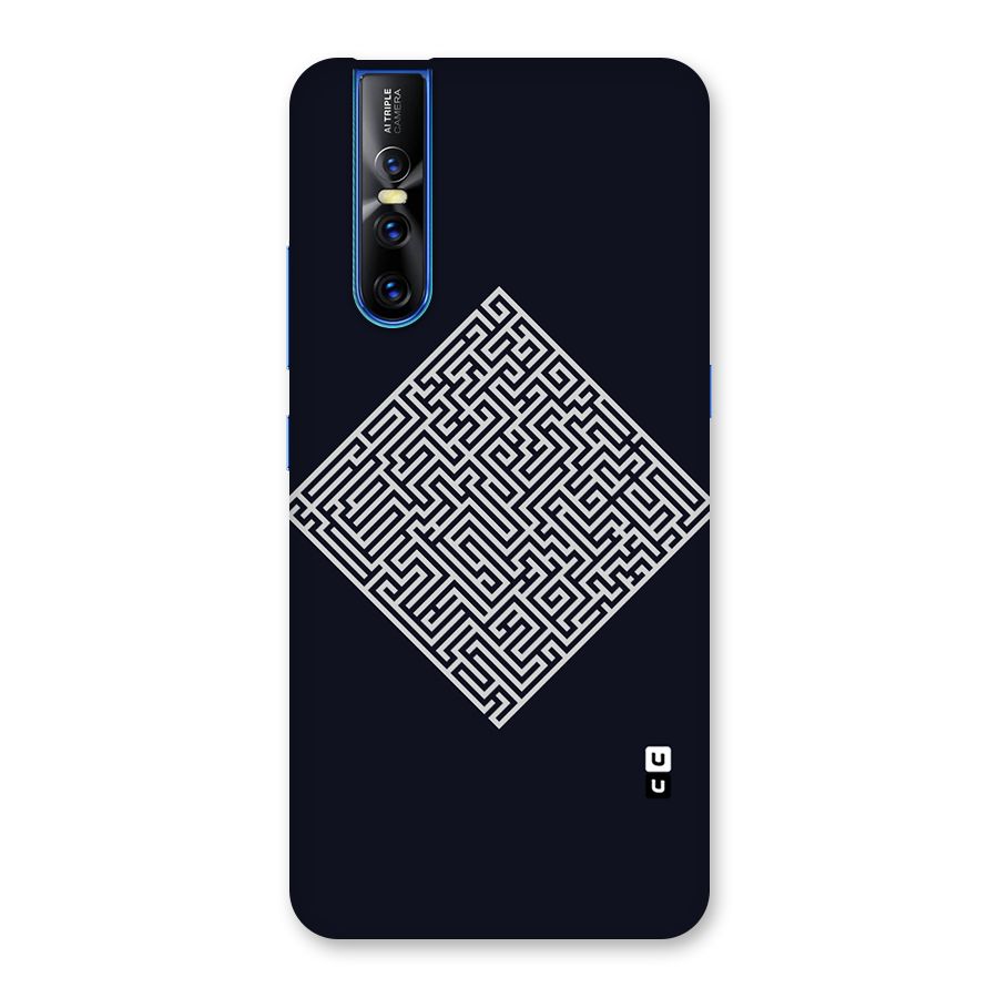 Minimal Maze Pattern Back Case for Vivo V15 Pro