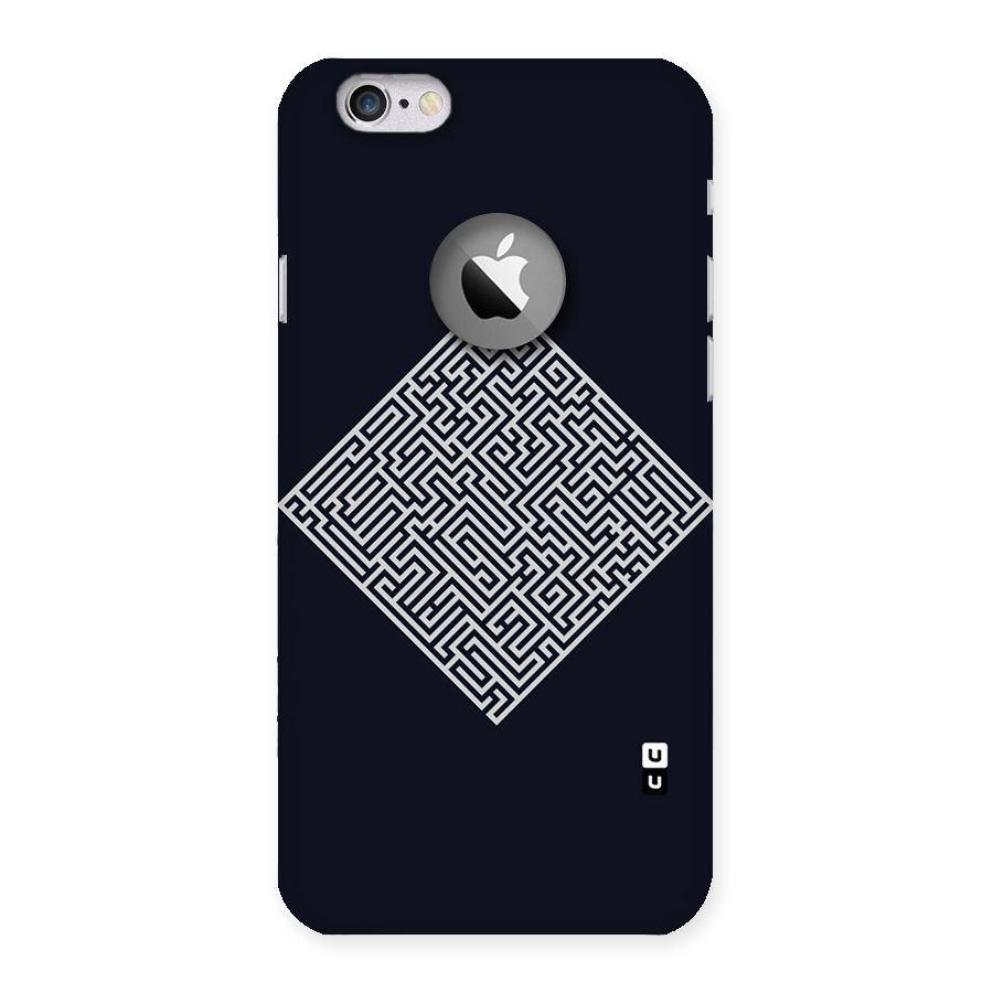Minimal Maze Pattern Back Case for iPhone 6 Logo Cut