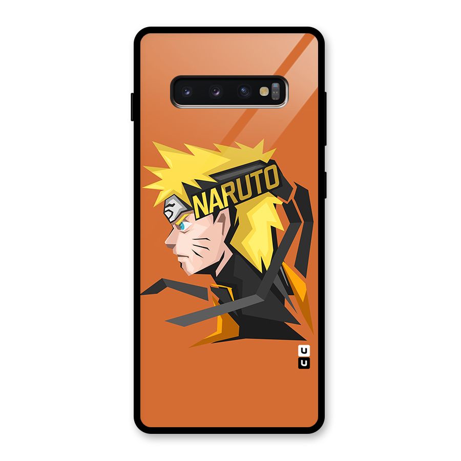 Minimal Naruto Artwork Glass Back Case for Galaxy S10 Plus