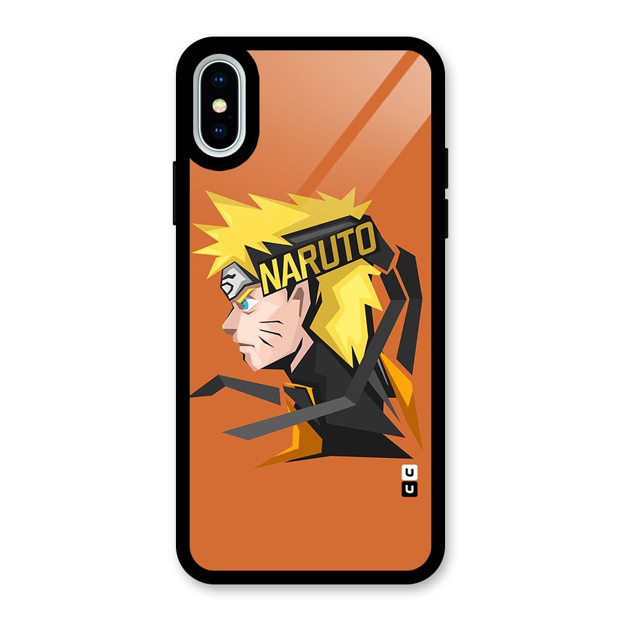 Minimal Naruto Artwork Glass Back Case for iPhone X