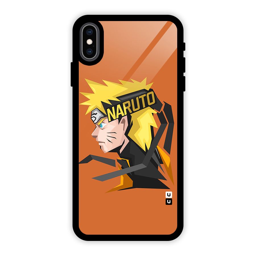 Minimal Naruto Artwork Glass Back Case for iPhone XS Max