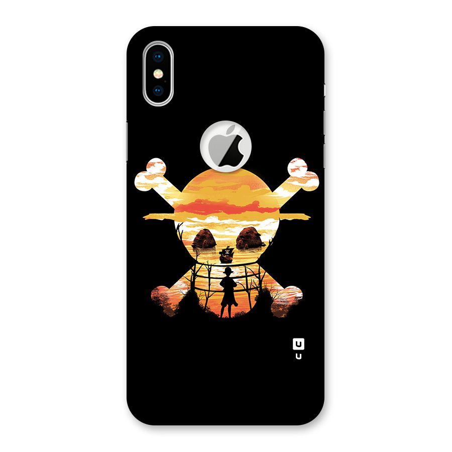 Minimal One Piece Back Case for iPhone X Logo Cut
