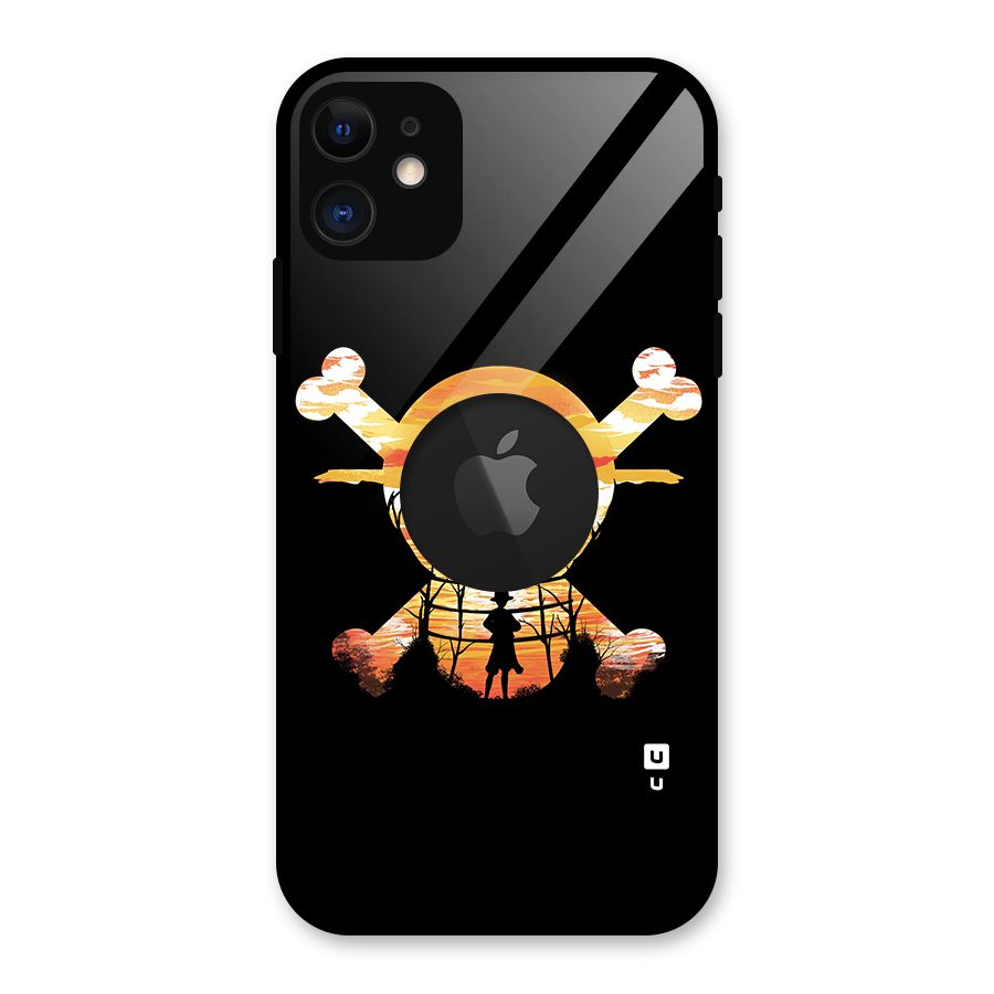 Minimal One Piece Glass Back Case for iPhone 11 Logo Cut