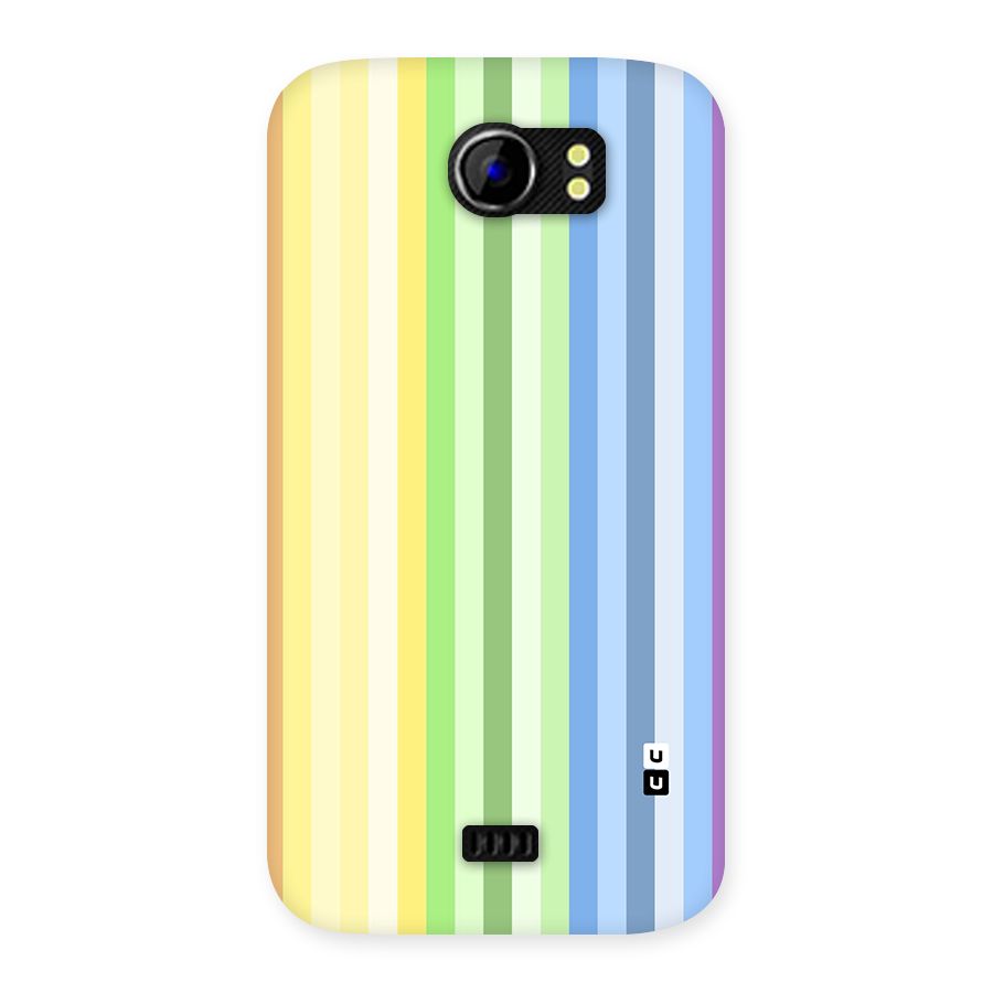 Minimal Pastel Shades Stripes Back Case for Canvas 2 A110