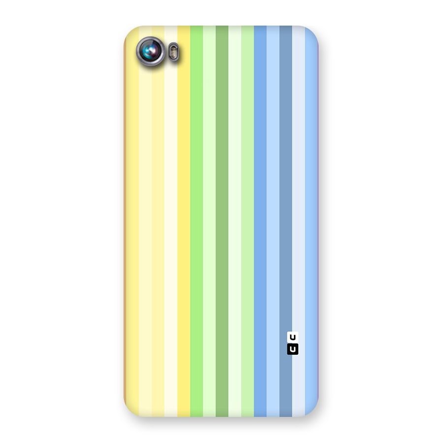 Minimal Pastel Shades Stripes Back Case for Canvas Fire 4 (A107)