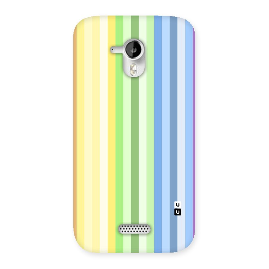Minimal Pastel Shades Stripes Back Case for Canvas HD A116