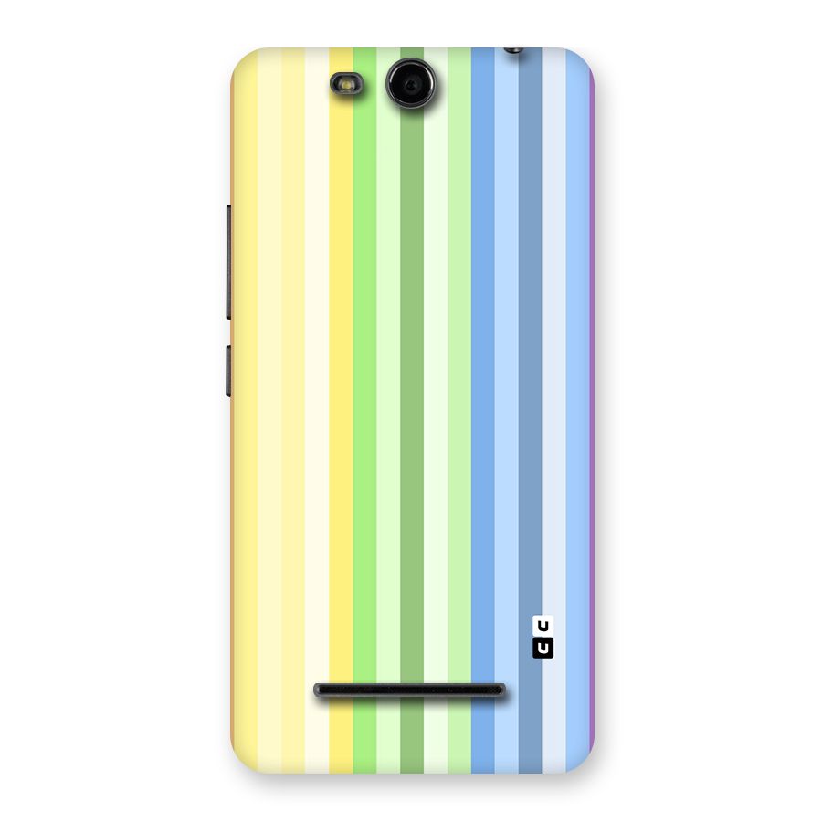 Minimal Pastel Shades Stripes Back Case for Canvas Juice 3 Q392