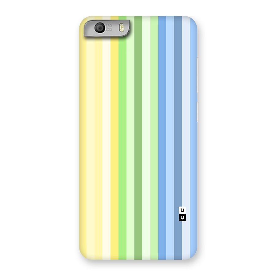 Minimal Pastel Shades Stripes Back Case for Canvas Knight 2