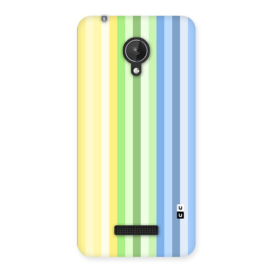 Minimal Pastel Shades Stripes Back Case for Canvas Spark Q380