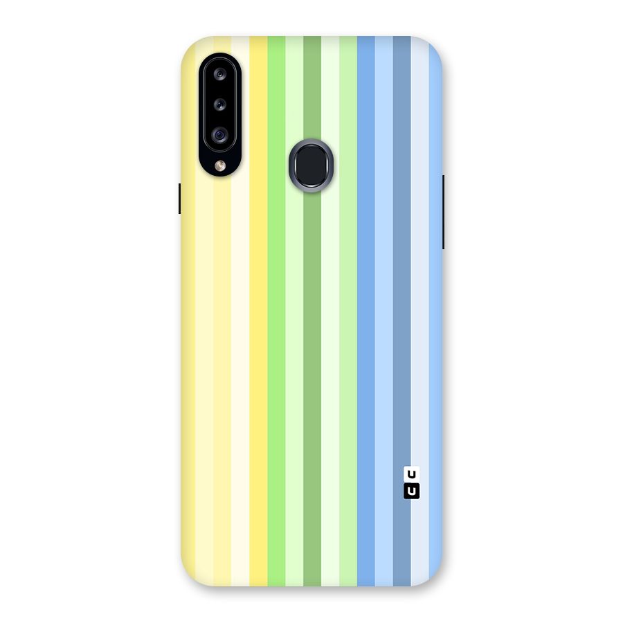 Minimal Pastel Shades Stripes Back Case for Galaxy A20s