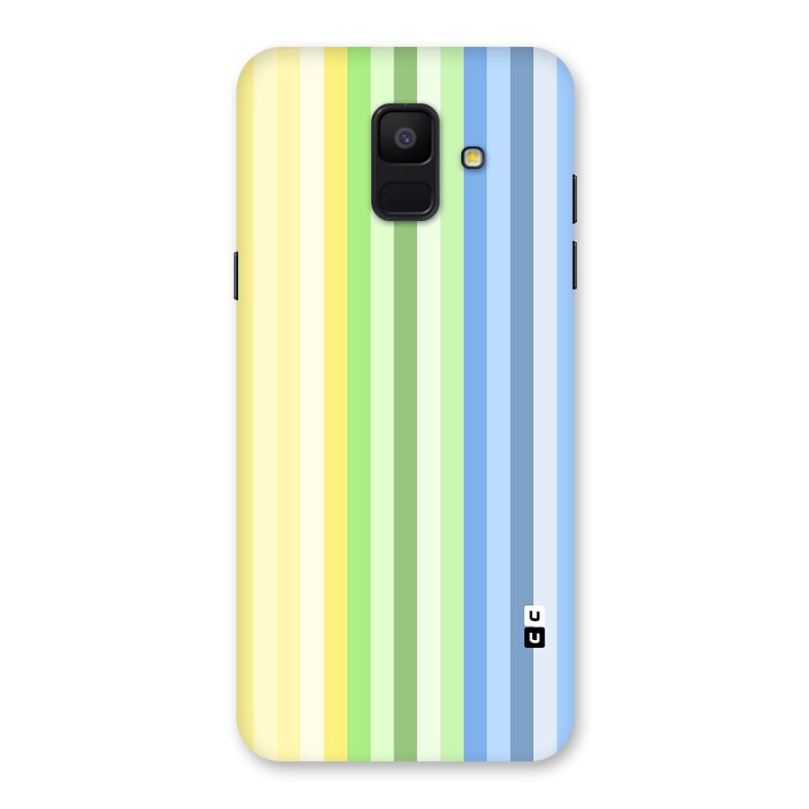 Minimal Pastel Shades Stripes Back Case for Galaxy A6 (2018)