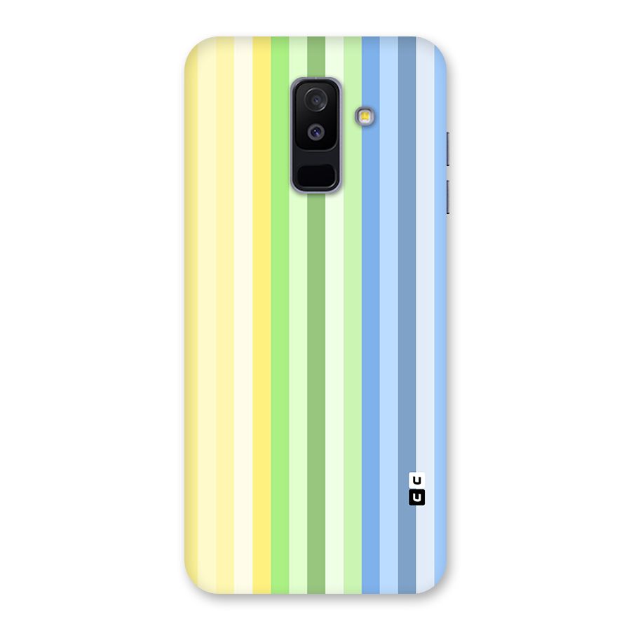 Minimal Pastel Shades Stripes Back Case for Galaxy A6 Plus