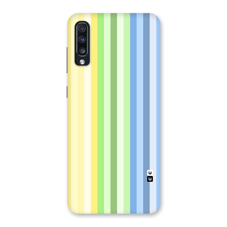 Minimal Pastel Shades Stripes Back Case for Galaxy A70
