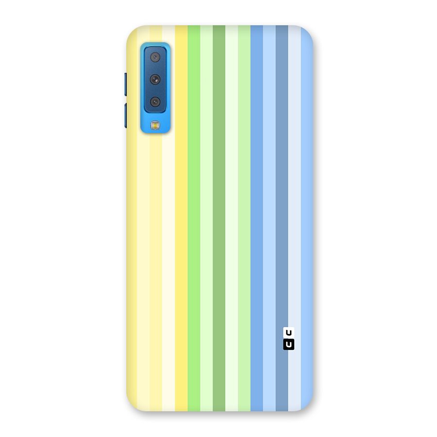 Minimal Pastel Shades Stripes Back Case for Galaxy A7 (2018)
