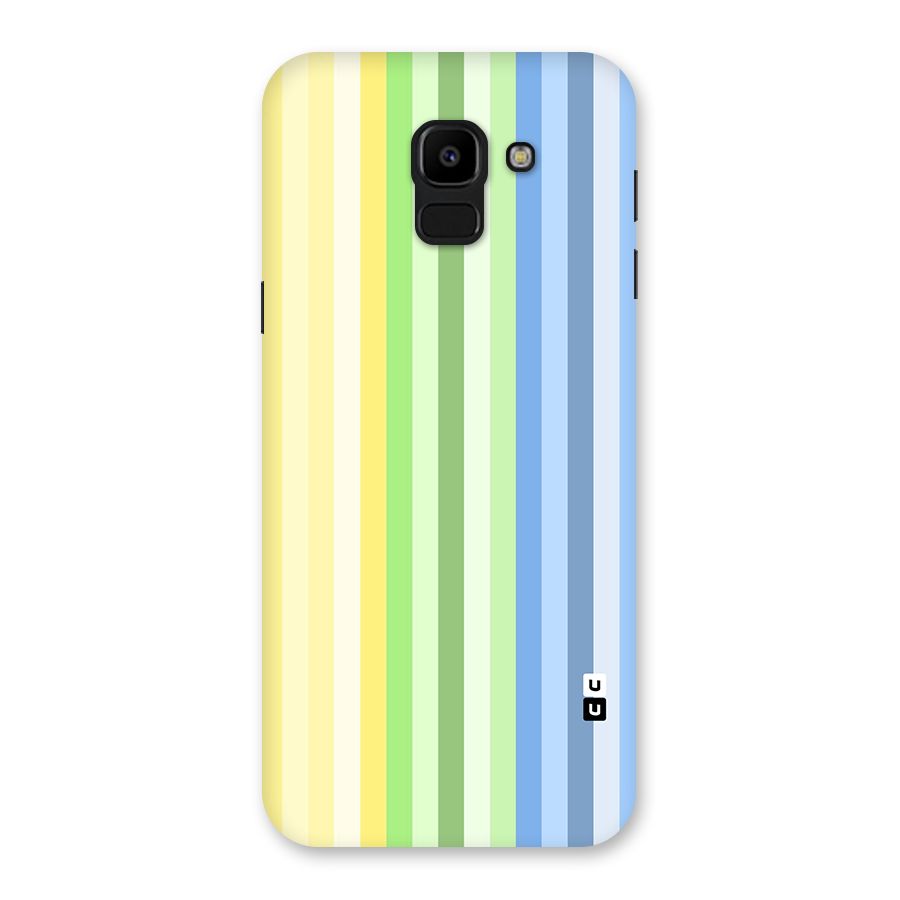 Minimal Pastel Shades Stripes Back Case for Galaxy J6