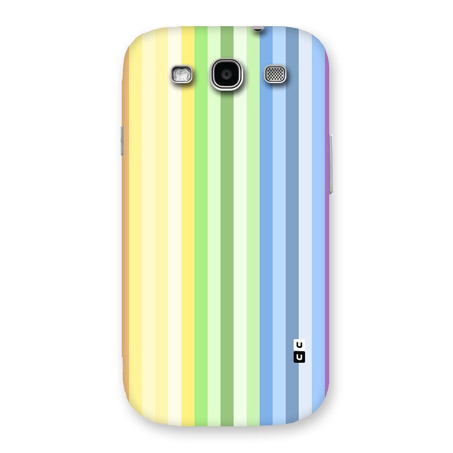 Minimal Pastel Shades Stripes Back Case for Galaxy S3