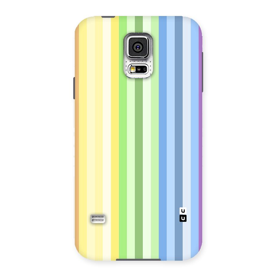 Minimal Pastel Shades Stripes Back Case for Galaxy S5