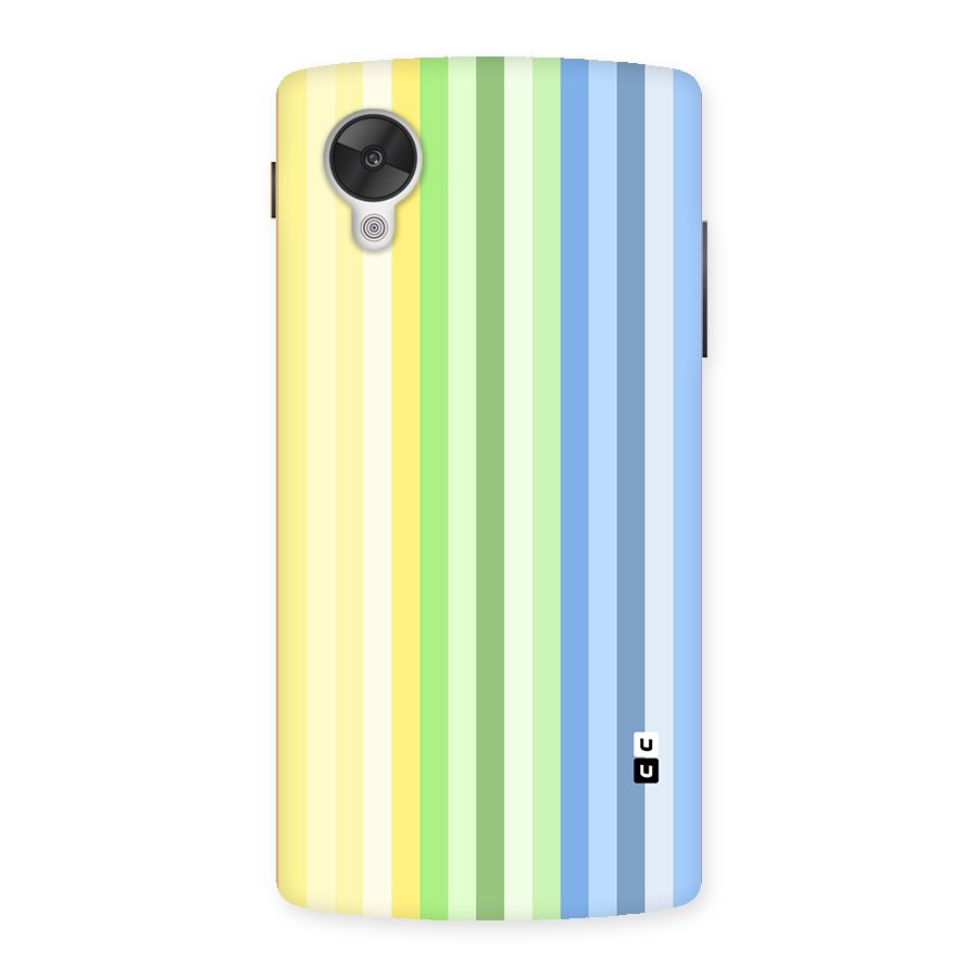 Minimal Pastel Shades Stripes Back Case for Google Nexus 5
