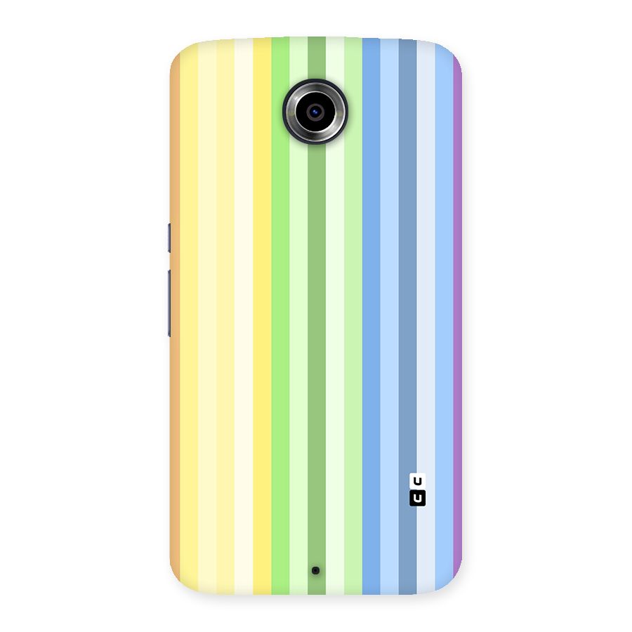 Minimal Pastel Shades Stripes Back Case for Google Nexus 6